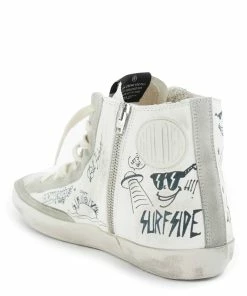 Golden Goose Baskets Homme Francy Sérigraphie Cuir Blanc -Golden Goose-boutique golde37758 pck20220215 3