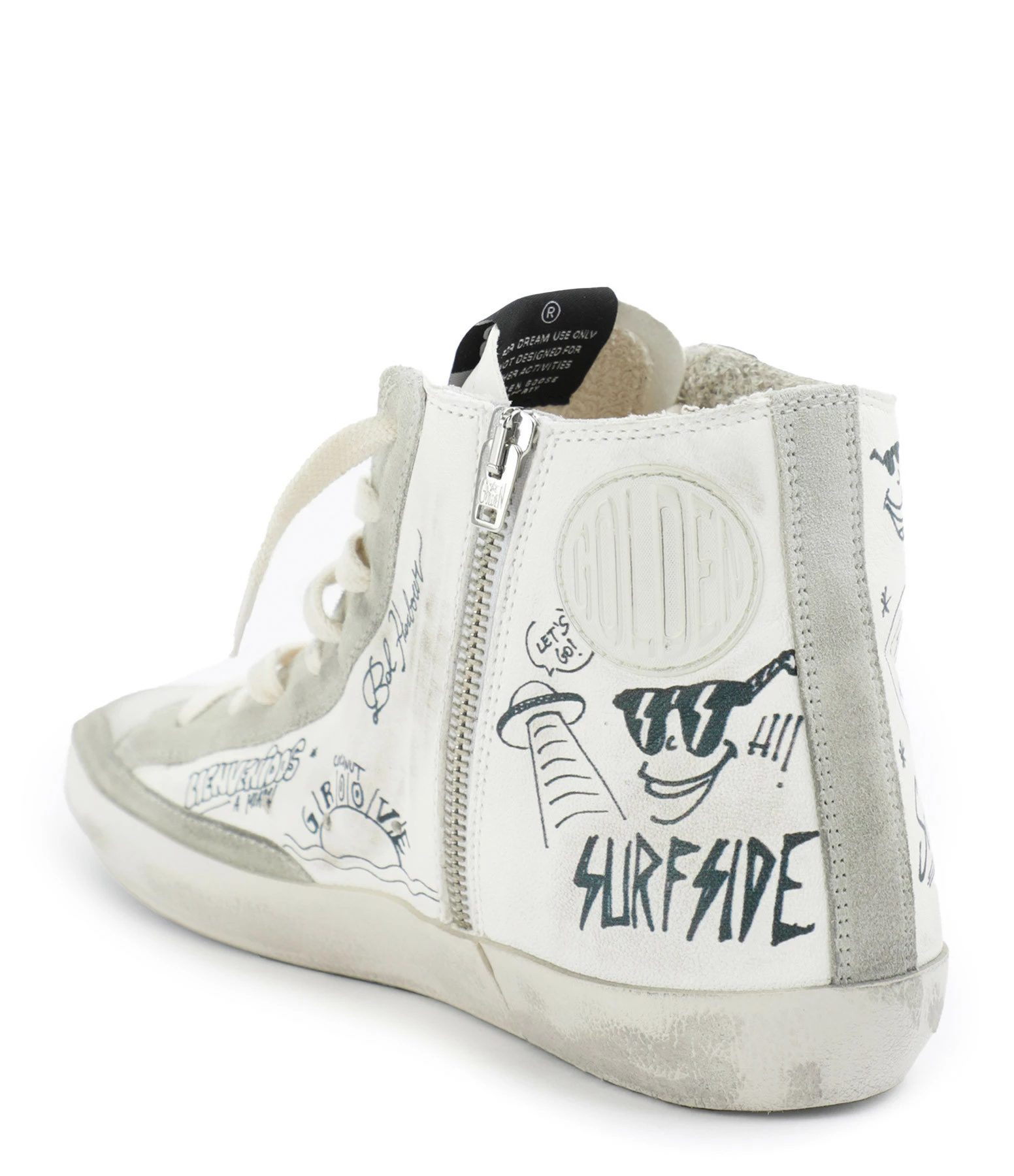 Golden Goose Baskets Francy Sérigraphie Cuir Blanc 5 Golden Goose Baskets Francy Sérigraphie Cuir Blanc – Image 3