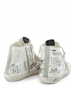 Golden Goose Baskets Homme Francy Sérigraphie Cuir Blanc -Golden Goose-boutique golde37758 pck20220215 6