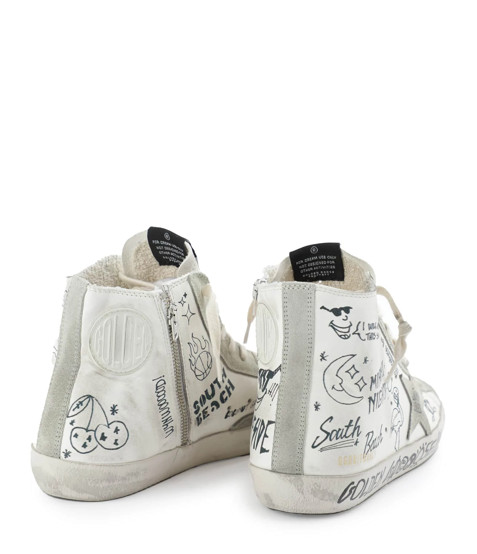 Golden Goose Baskets Francy Sérigraphie Cuir Blanc 8 Golden Goose Baskets Francy Sérigraphie Cuir Blanc – Image 6
