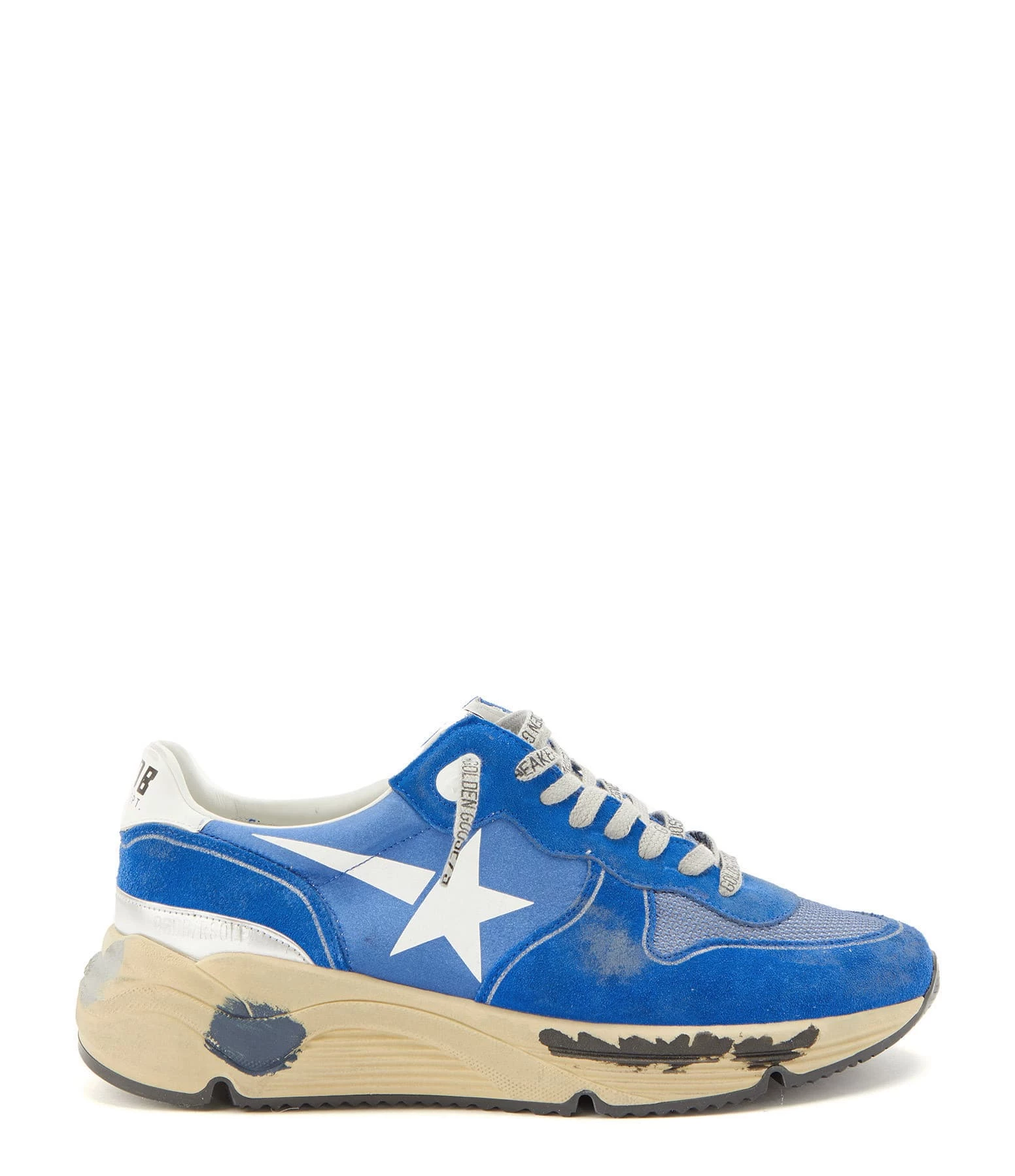 Golden Goose Baskets Homme Running Cuir Suédé Bleu Blanc 3 Golden Goose Baskets Homme Running Cuir Suédé Bleu Blanc