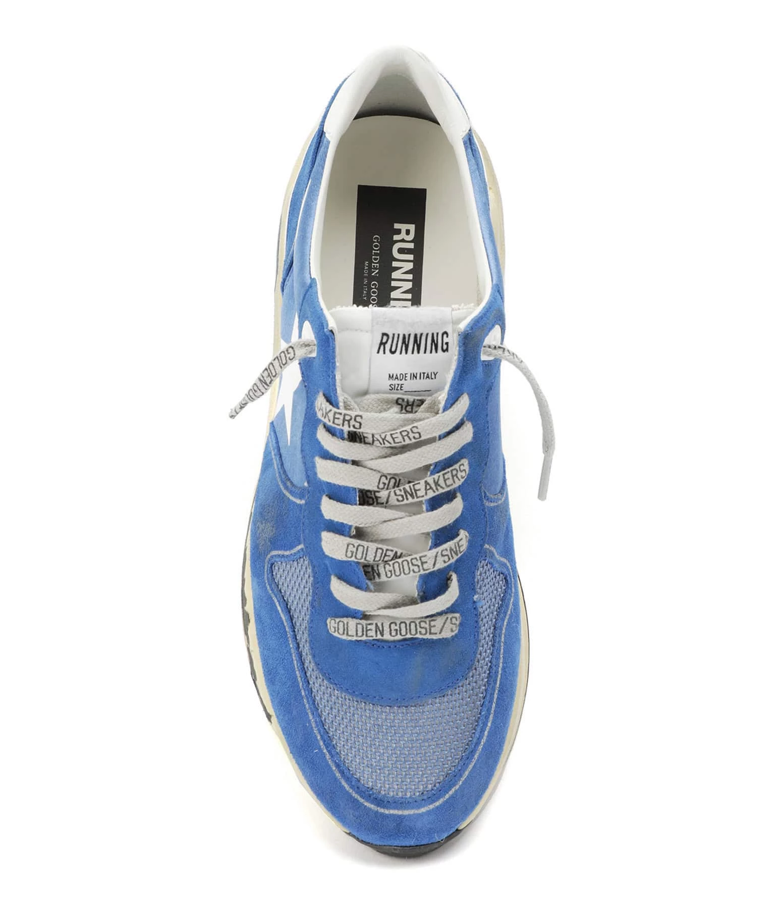 Golden Goose Baskets Homme Running Cuir Suédé Bleu Blanc 4 Golden Goose Baskets Homme Running Cuir Suédé Bleu Blanc – Image 2