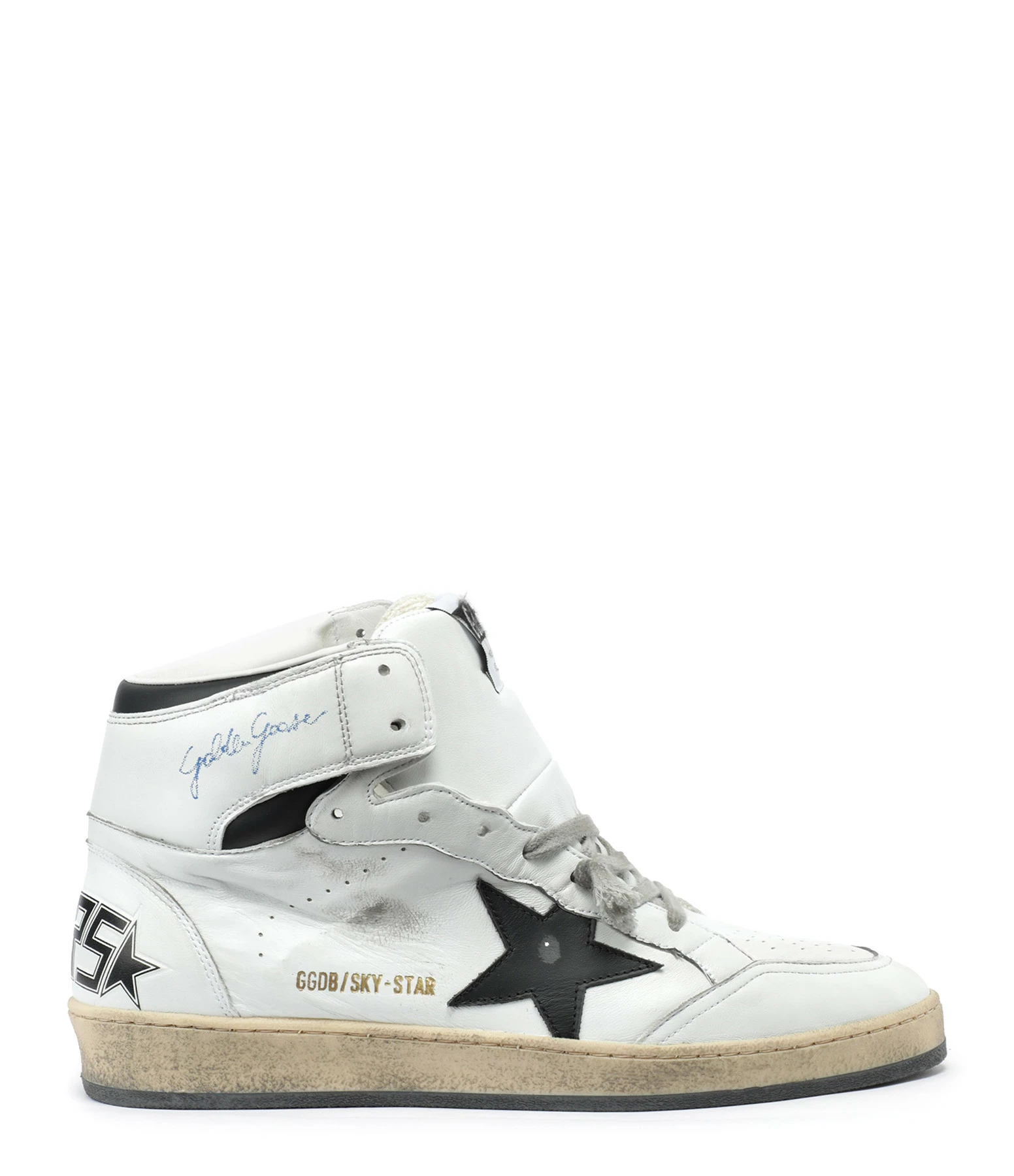 Golden Goose Baskets Homme Sky Star Sérigraphie Cuir Blanc 3 Golden Goose Baskets Homme Sky Star Sérigraphie Cuir Blanc