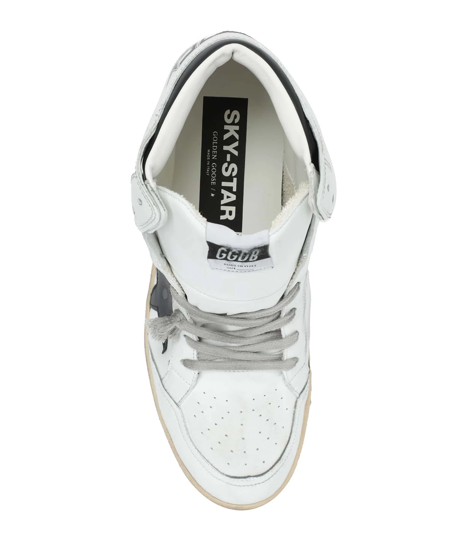 Golden Goose Baskets Homme Sky Star Sérigraphie Cuir Blanc 4 Golden Goose Baskets Homme Sky Star Sérigraphie Cuir Blanc – Image 2