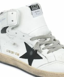 Golden Goose Baskets Homme Sky Star Sérigraphie Cuir Blanc 12 Golden Goose Baskets Homme Sky Star Sérigraphie Cuir Blanc -Golden Goose-boutique golde37773 pck20211116 4
