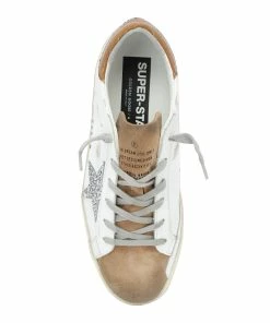 Golden Goose Baskets Superstar Cuir Blanc Glitter Marron -Golden Goose-boutique golde37823 pck20211117 2