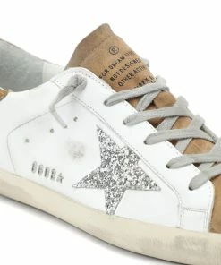 Golden Goose Baskets Superstar Cuir Blanc Glitter Marron -Golden Goose-boutique golde37823 pck20211117 4
