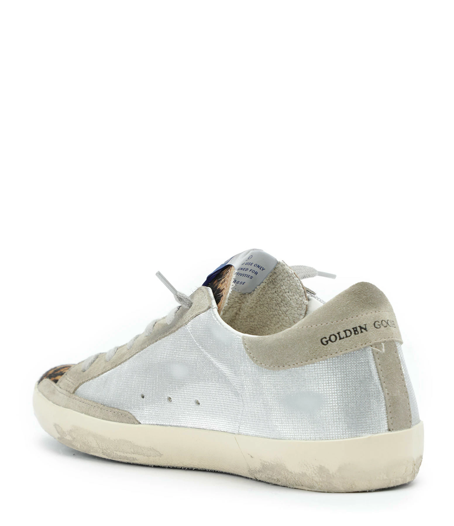 Golden Goose Baskets Superstar Cuir Argenté Léopard 5 Golden Goose Baskets Superstar Cuir Argenté Léopard – Image 3