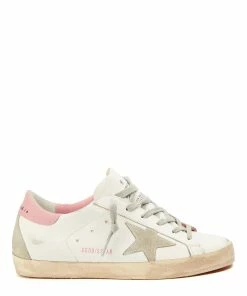 Golden Goose Baskets Superstar Cuir Blanc Rose Pâle