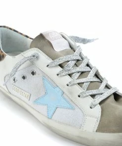 Golden Goose Baskets Superstar Cuir Blanc Bleu Léopard -Golden Goose-boutique golde37843 pck20220314 4