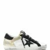 Golden Goose Baskets Superstar Cuir Noir Blanc Doré
