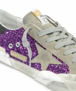 Golden Goose Baskets Superstar Cuir Glitter Violet -Golden Goose-boutique golde37846 pck20211126 4