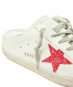 Golden Goose Baskets Superstar Sabot Cuir Blanc Glitter Rose -Golden Goose-boutique golde37850 pck20220126 4