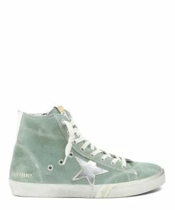 Golden Goose Baskets Francy Cuir Suédé Vert