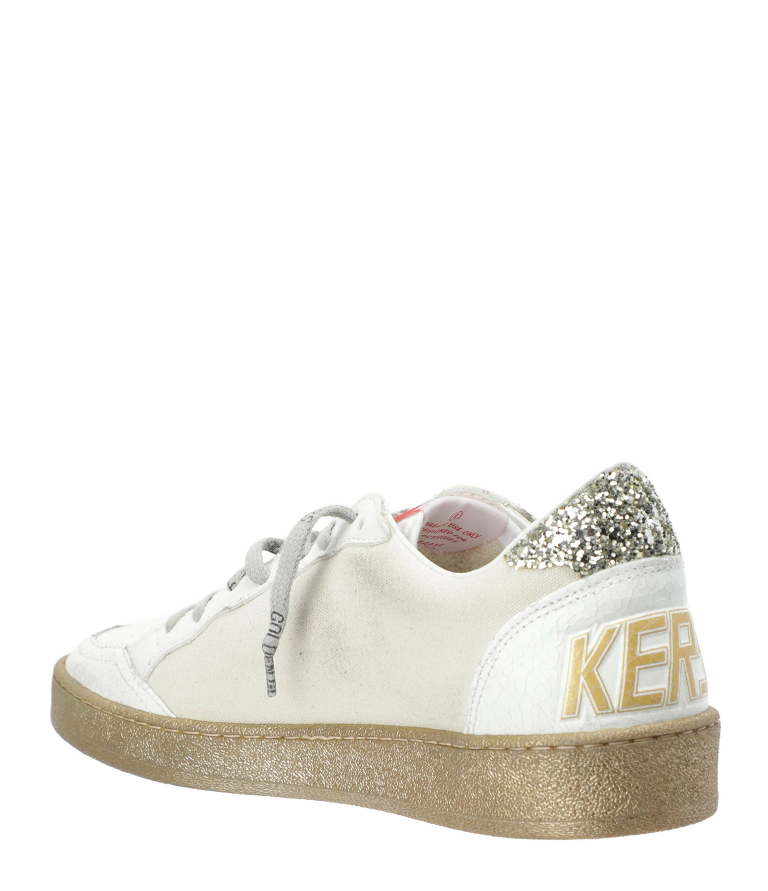 Golden Goose Baskets Ball Star Signature Cuir Blanc Argenté 4 Golden Goose Baskets Ball Star Signature Cuir Blanc Argenté – Image 2