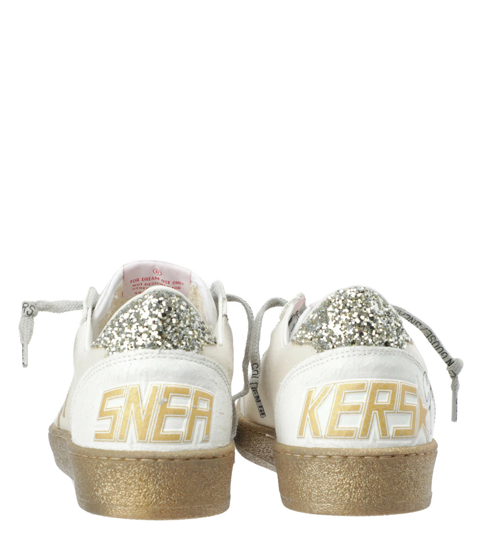 Golden Goose Baskets Ball Star Signature Cuir Blanc Argenté 5 Golden Goose Baskets Ball Star Signature Cuir Blanc Argenté – Image 3