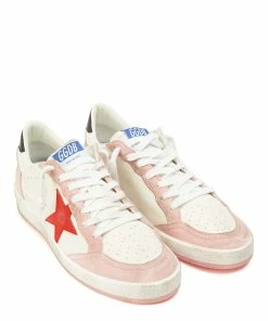 Golden Goose Baskets Ball Star Cuir Blanc Rose -Golden Goose-boutique golde37860 pck20220126 6