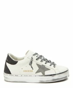 Golden Goose Baskets Hi Star Cuir Blanc Noir