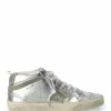 Golden Goose Baskets Mid Star Cuir Argenté -Golden Goose-boutique golde37863 pck20211224 1 1