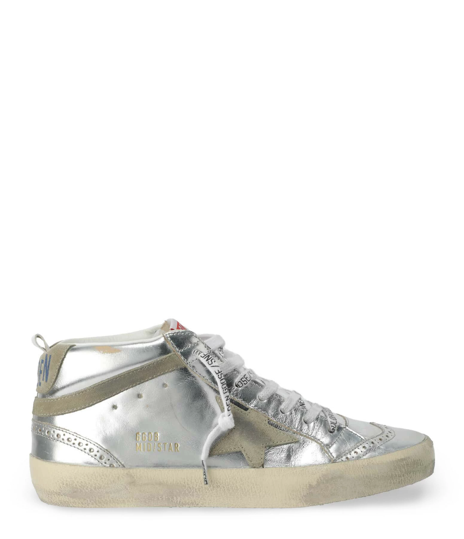 Golden Goose Baskets Mid Star Cuir Argenté 3 Golden Goose Baskets Mid Star Cuir Argenté