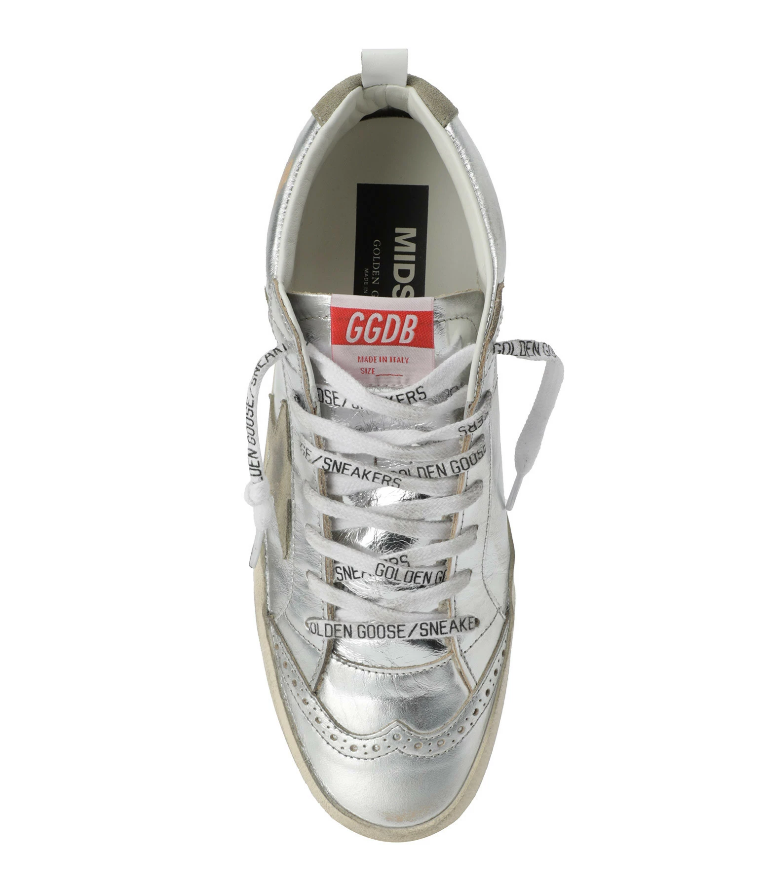 Golden Goose Baskets Mid Star Cuir Argenté 4 Golden Goose Baskets Mid Star Cuir Argenté – Image 2