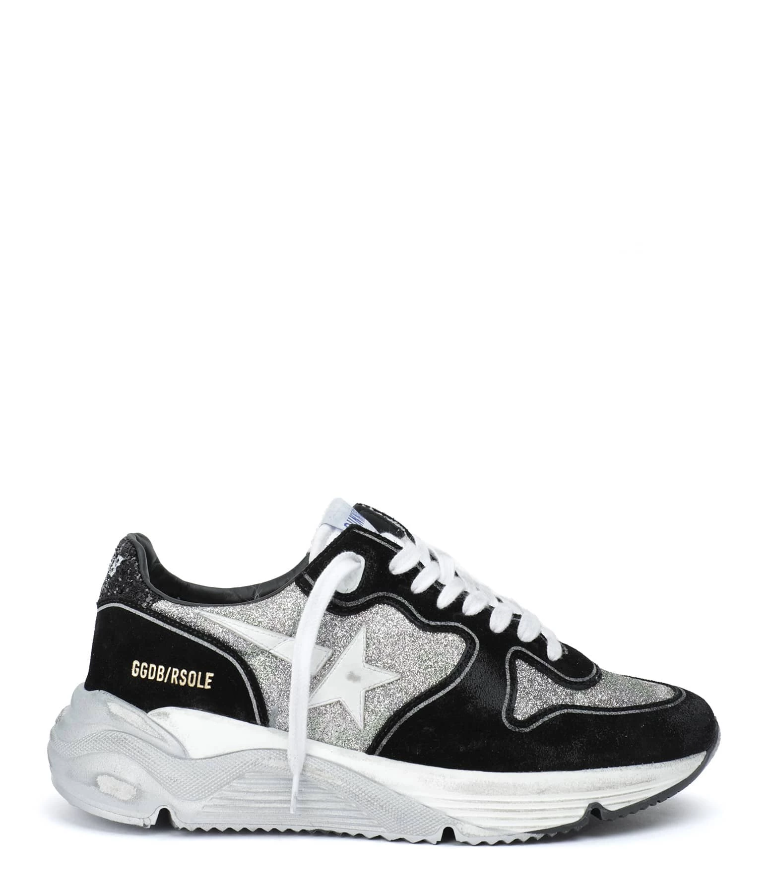 Golden Goose Baskets Running Cuir Noir Argenté 3 Golden Goose Baskets Running Cuir Noir Argenté