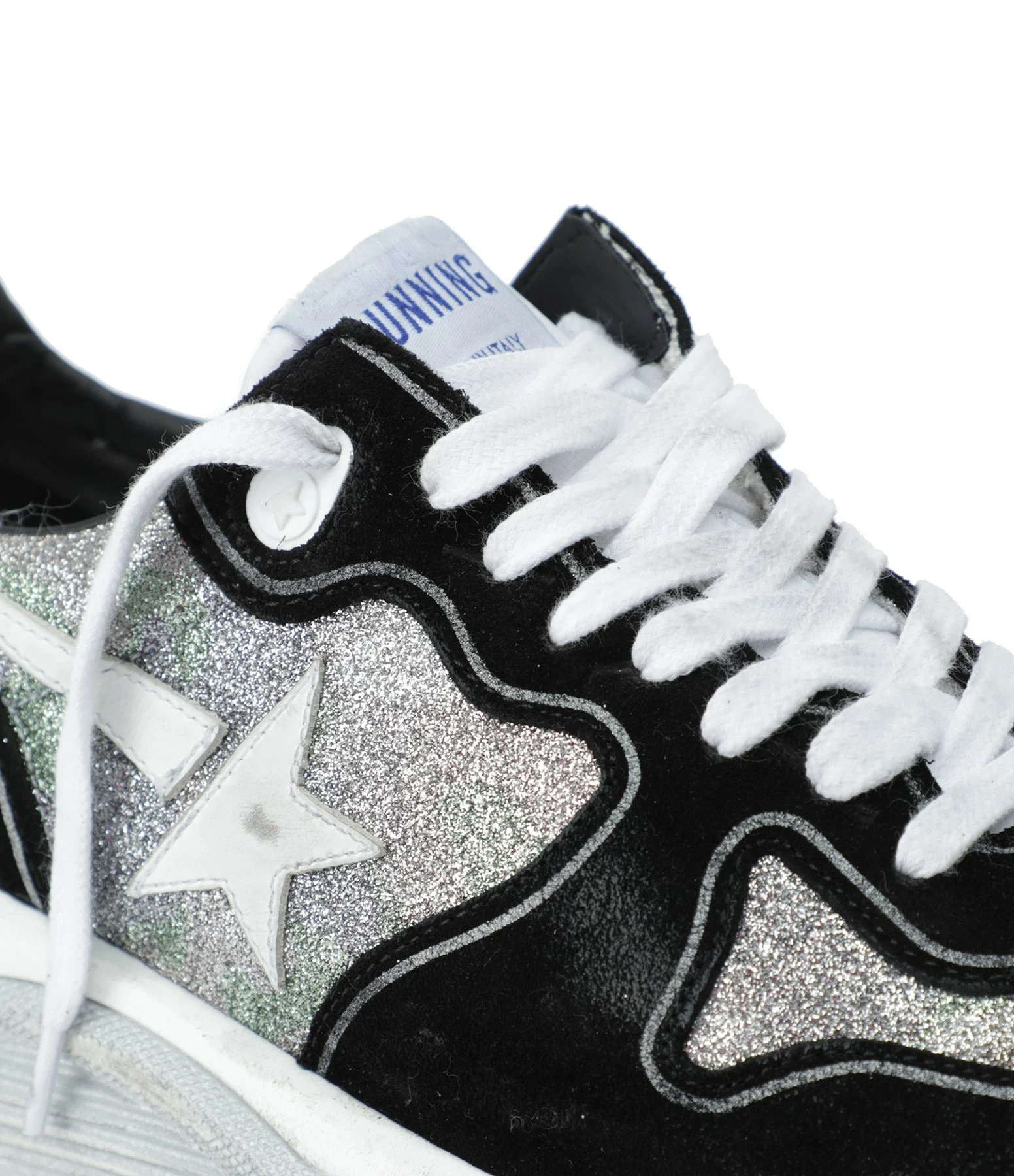 Golden Goose Baskets Running Cuir Noir Argenté 6 Golden Goose Baskets Running Cuir Noir Argenté – Image 4