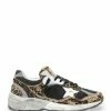 Golden Goose Baskets Running Dad Cuir Léopard Noir