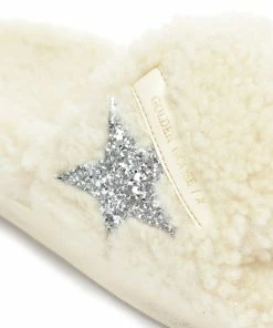 Golden Goose Mules Poolstar Mouton Beige Argenté -Golden Goose-boutique golde37873 pck20211126 4