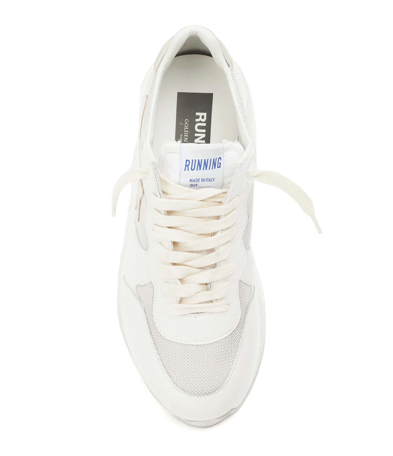 Golden Goose Baskets Running Cuir Blanc Argenté 4 Golden Goose Baskets Running Cuir Blanc Argenté – Image 2