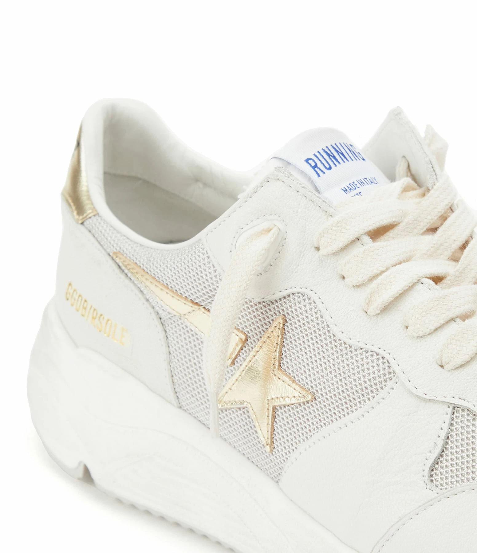 Golden Goose Baskets Running Cuir Blanc Argenté 6 Golden Goose Baskets Running Cuir Blanc Argenté – Image 4