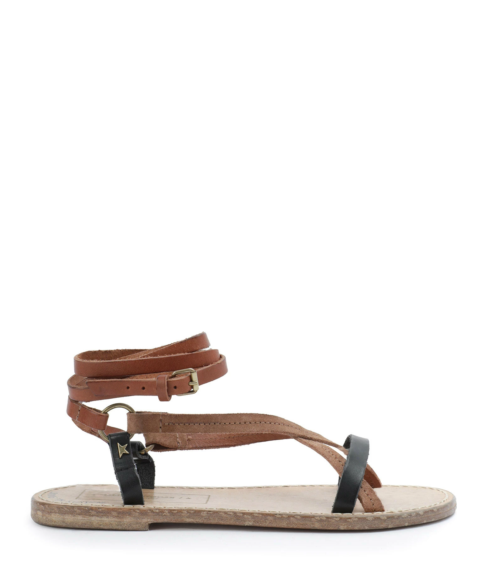 Golden Goose Sandales Grace Cuir Marron Noir 3 Golden Goose Sandales Grace Cuir Marron Noir