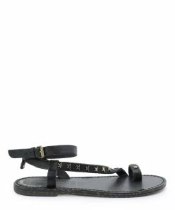 Golden Goose Sandales Janis Cuir Clous Noir