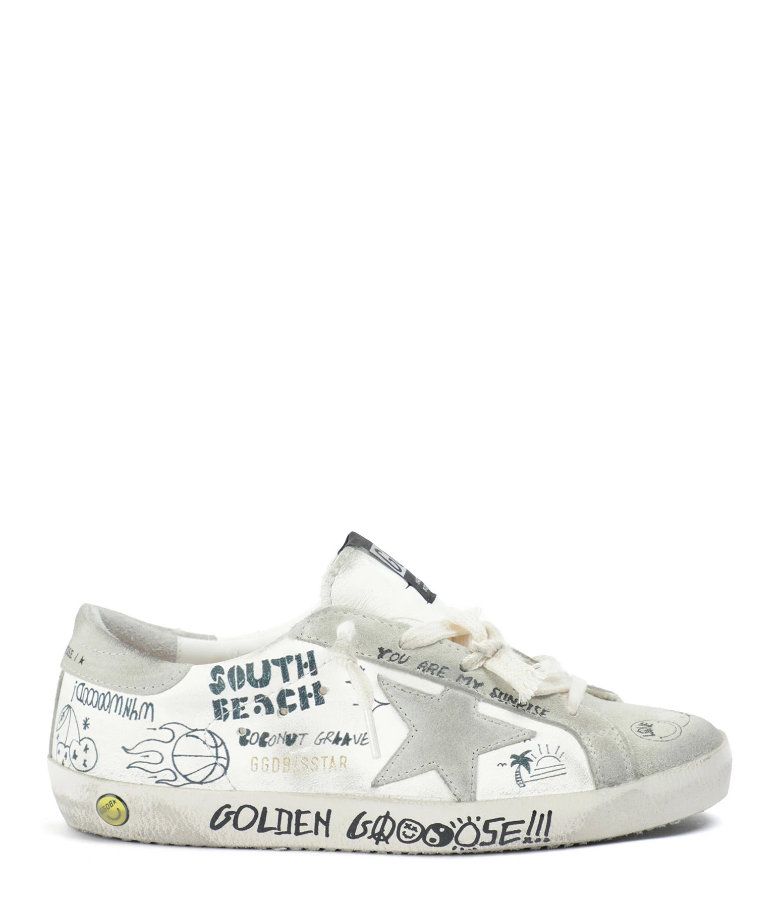 Golden Goose Baskets Enfant Superstar Sérigraphie Cuir Blanc Gris 3 Golden Goose Baskets Enfant Superstar Sérigraphie Cuir Blanc Gris