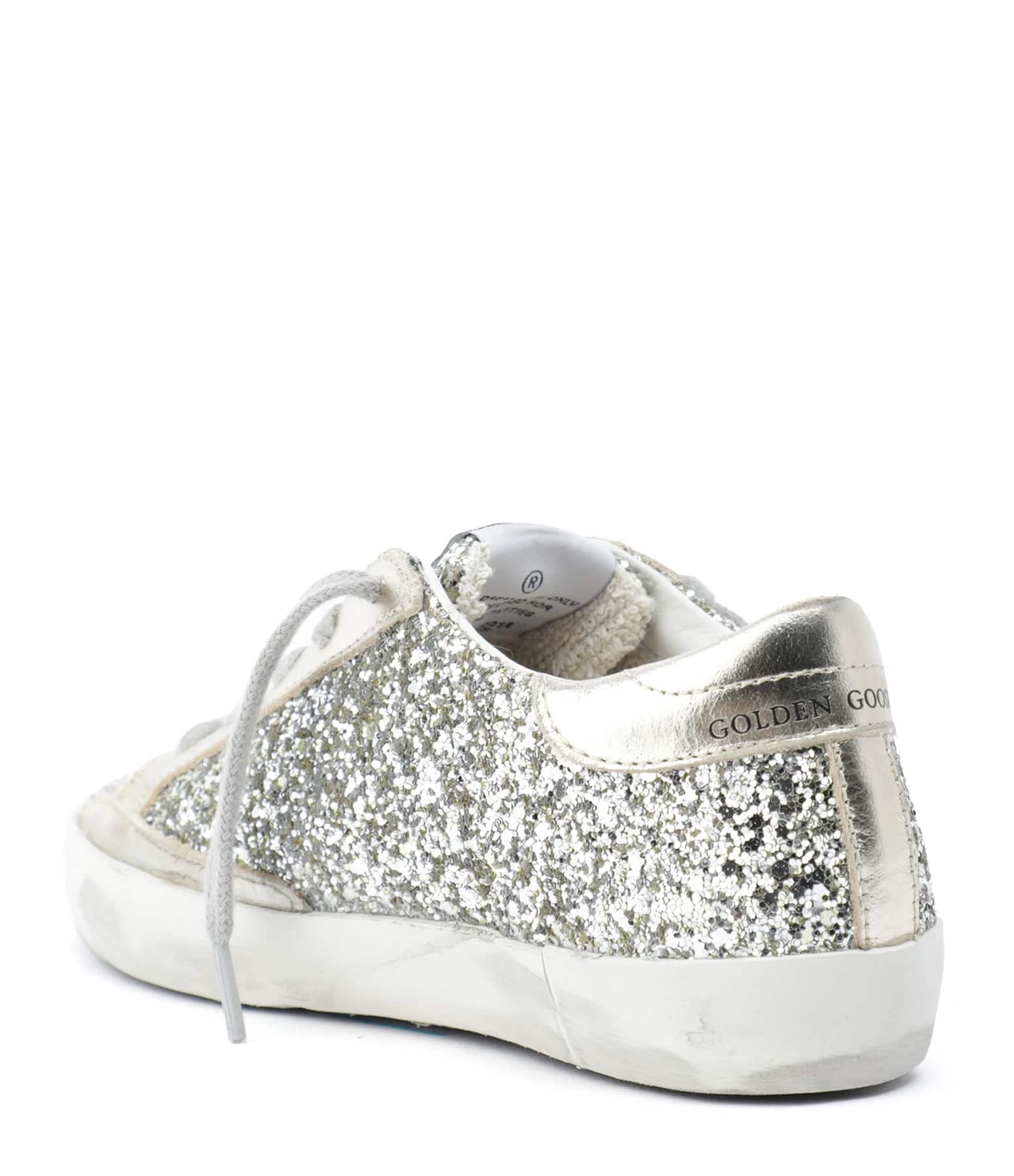 Golden Goose Baskets Enfant Superstar Glitter Argenté Blanc 5 Golden Goose Baskets Enfant Superstar Glitter Argenté Blanc – Image 3