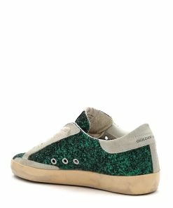 Golden Goose Baskets Superstar Cuir Glitter Vert, Exclusivité Lulli -Golden Goose-boutique golde43363 pck20220617 3