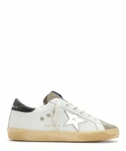 Golden Goose Baskets Superstar Maille Blanc Taupe