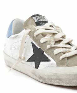 Golden Goose Baskets Superstar Cuir Argenté Taupe Bleu Cobalt -Golden Goose-boutique golde43829 pck20220902 4