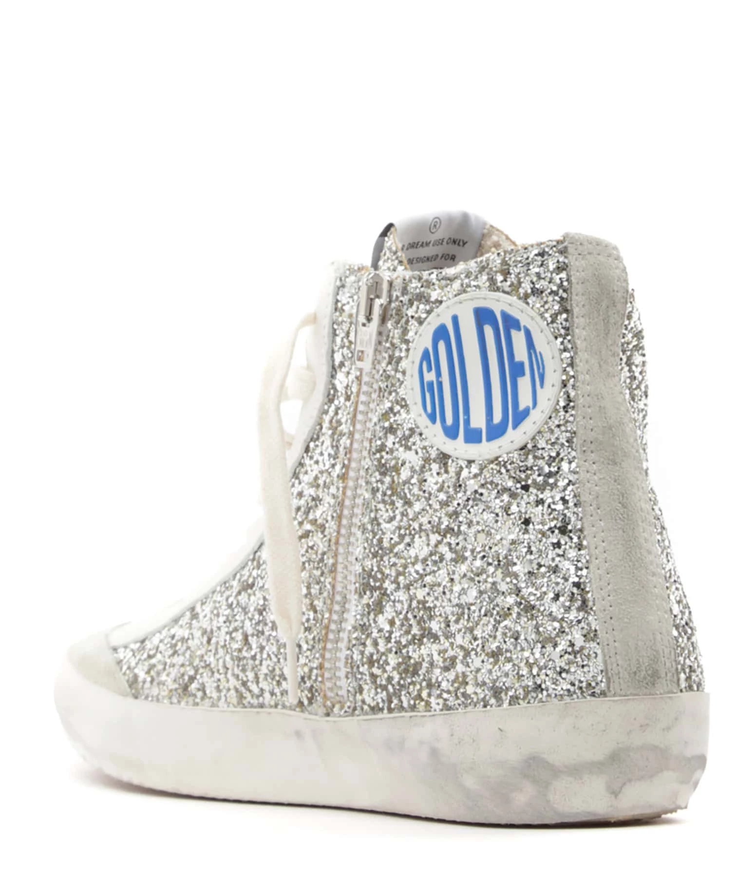 Golden Goose Baskets Francy Glitter Cuir Argenté Rose Foncé 5 Golden Goose Baskets Francy Glitter Cuir Argenté Rose Foncé – Image 3
