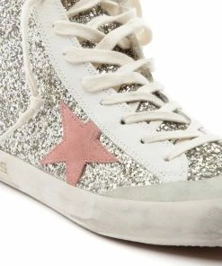 Golden Goose Baskets Francy Glitter Cuir Argenté Rose Foncé 12 Golden Goose Baskets Francy Glitter Cuir Argenté Rose Foncé -Golden Goose-boutique golde43831 pck20220902 4