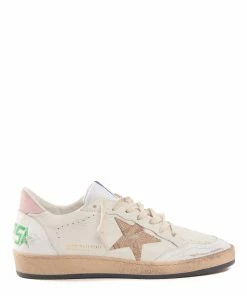 Golden Goose Baskets Ball Star Serpent Cuir Beige Rose