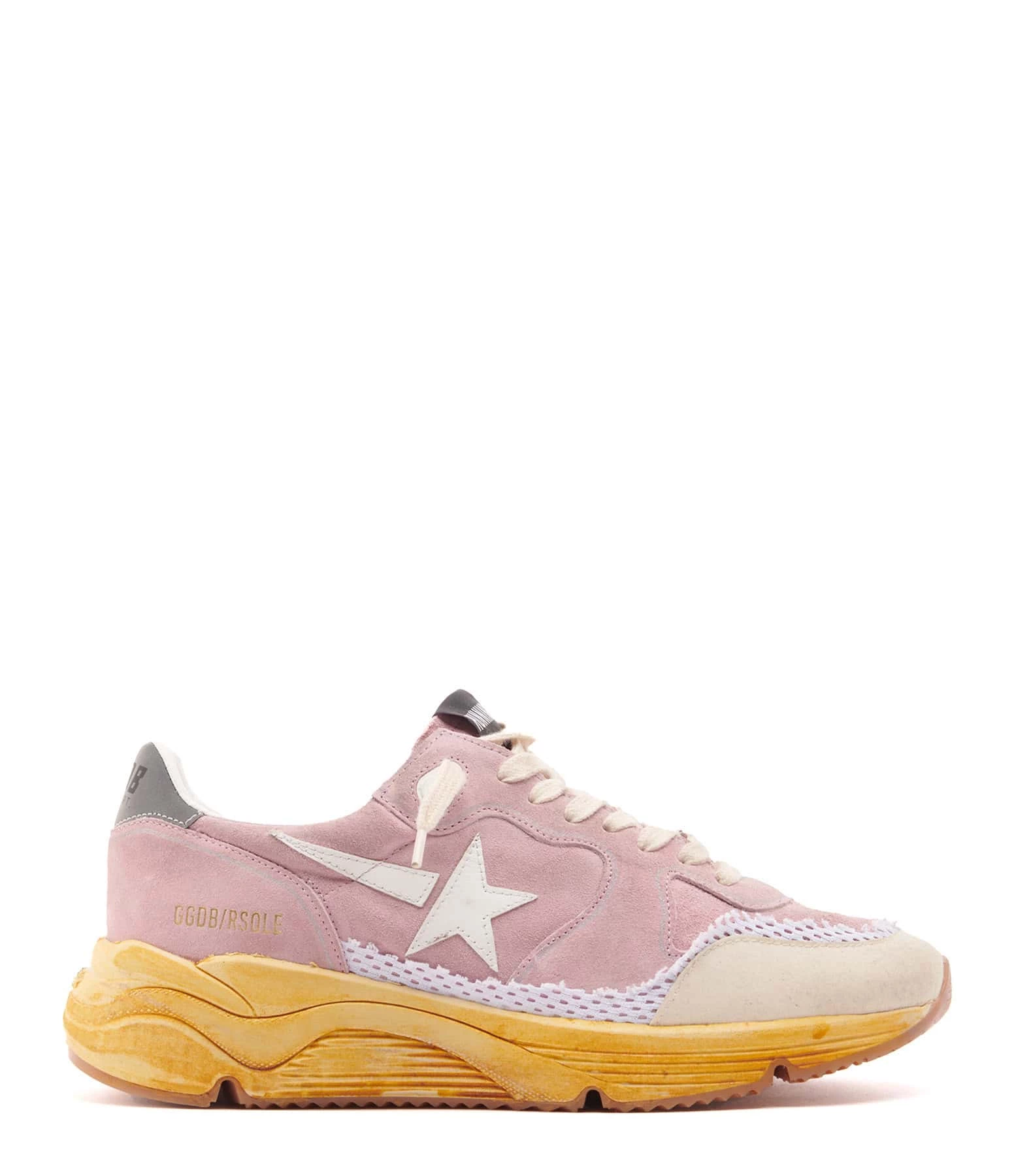 Golden Goose Baskets Running Sole Cuir Rose Blanc Argenté 3 Golden Goose Baskets Running Sole Cuir Rose Blanc Argenté