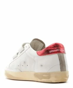 Golden Goose Baskets Old School Cuir Blanc Rouge Irisé -Golden Goose-boutique golde43834 pck20220902 3