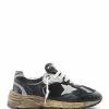 Golden Goose Baskets Running Dad Cuir Noir Argenté -Golden Goose-boutique golde43835 pck20220831 1