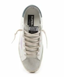Golden Goose Baskets Superstar Cuir Blanc Violet Pétrole -Golden Goose-boutique golde43836 pck20220902 2