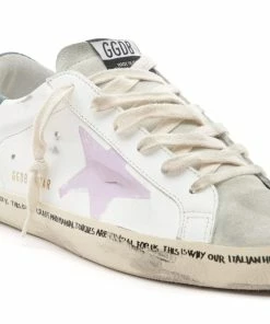 Golden Goose Baskets Superstar Cuir Blanc Violet Pétrole -Golden Goose-boutique golde43836 pck20220902 4