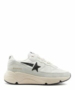 Golden Goose Baskets Homme Running Sole Cuir Blanc Ivoire Noir