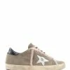 Golden Goose Baskets Superstar Cuir Taupe Argenté