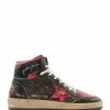 Golden Goose Baskets Sky Star Cuir Noir Rouge -Golden Goose-boutique golde43845 pck20220902 1
