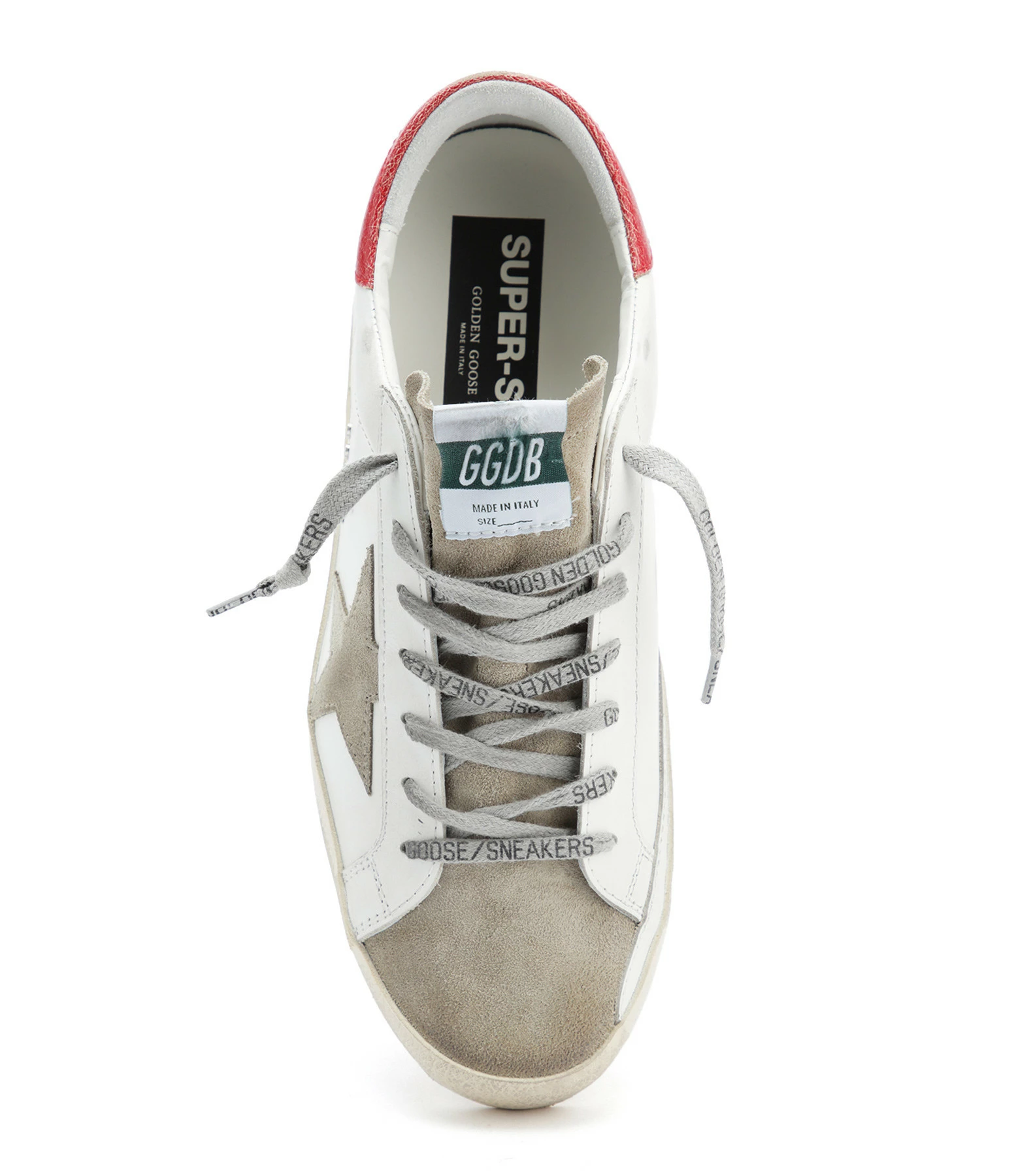 Golden Goose Baskets Homme Superstar Cuir Blanc Taupe Rouge 4 Golden Goose Baskets Homme Superstar Cuir Blanc Taupe Rouge – Image 2